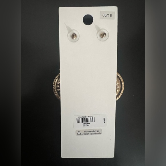 New Express Statement Earrings With Rhinestone & Pearl Embellishments - Picture 2 of 3